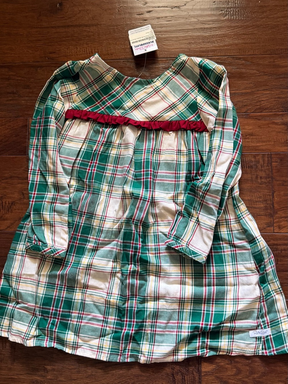 Ruffle butts Hollis plaid button back dress 7